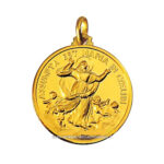 medaglia assunta in cielo oro 18 kt