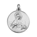 medaglia cuore di maria argento 925