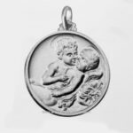 medaglia gesù e san giovanni argento 925