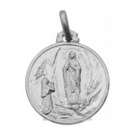 medaglia madonna di lourdes argento 925