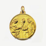 medaglia matrimonio vergine oro 18 kt