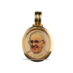 medaglia smaltata papa francesco