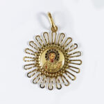 medaglia traforata san francesco smaltata