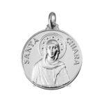 medaglia santa chiara argento 925